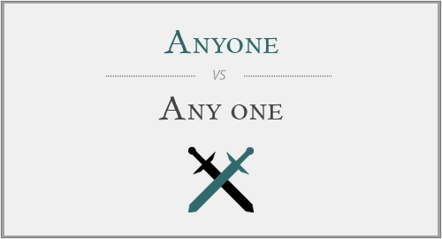 Anyone vs. Any one